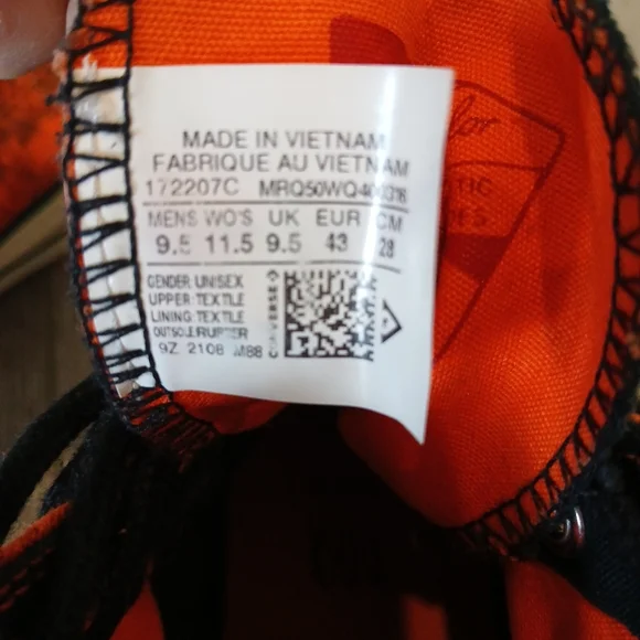 Converse Men's 9.5 Chuck 70 Gore-Tex GTX Orange Waterproof High Top Sneakers EUC - Picture 10 of 10
